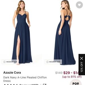 Azazie Elegant Navy Maxi Dress